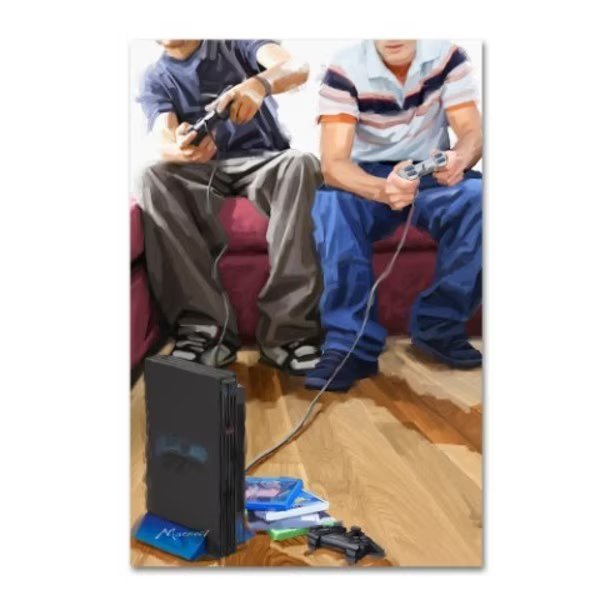 The Macneil Studio 'Playing Game' Canvas Art, 12x19, Trademark Fine Art, Mfr#: ALI8661-C1219GG
